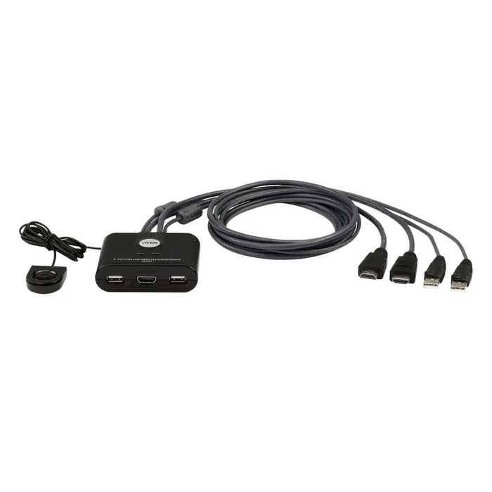 KVM switch ATEN CS22HF Two port USB HDMI - KVM Суичове<<<Мрежово оборудване<<<ValiAPI&&&Switch KVM<<<Компютър Кабели и