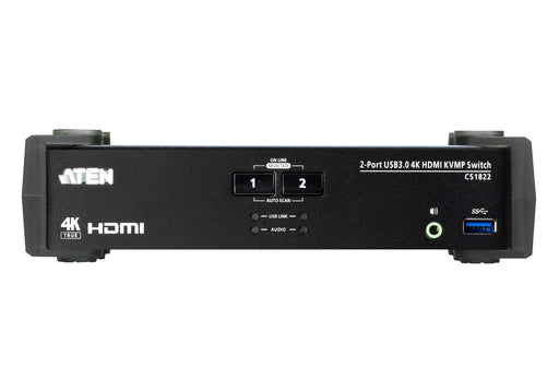 KVMP switch ATEN CS1822 2-port 4K USB 3.0 HDMI Audio - KVM Суичове<<<Мрежово оборудване<<<ValiAPI