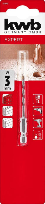 STONE/BRICK DRILL HEX 3MM KWB