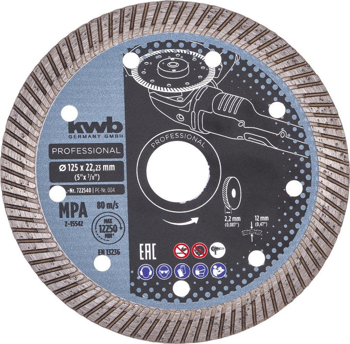 DIAMOND DISC 125MM TURBO KWB