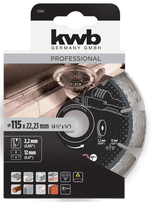DIAMOND DISC 115MM SEGMENTED KWB