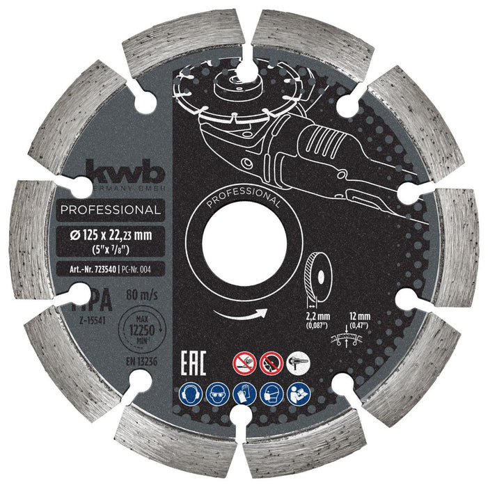 DIAMOND DISC 125MM SEGMENTED KWB