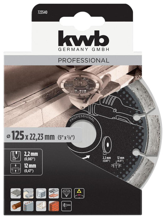 DIAMOND DISC 125MM SEGMENTED KWB