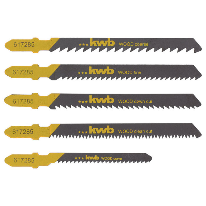 SET OF JIG SAW BLADES 5 PCS. KWB