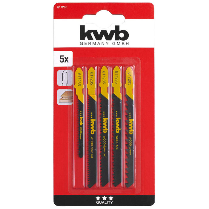SET OF JIG SAW BLADES 5 PCS. KWB