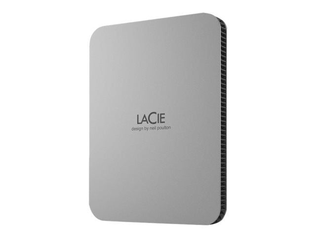 LACIE Mobile Drive HDD USB-C 2TB 2.5inch Moon Silver with USB-C cable