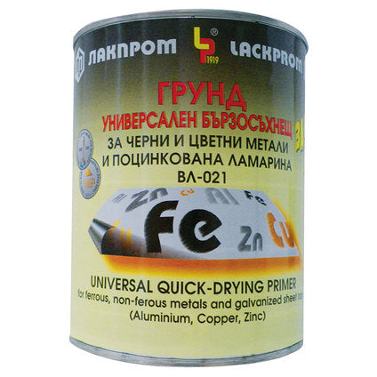 UNIVERSAL QUICK-DRYING PRIMER FOR BLACK AND NON-FERROUS METALS LACKPROM VL-021