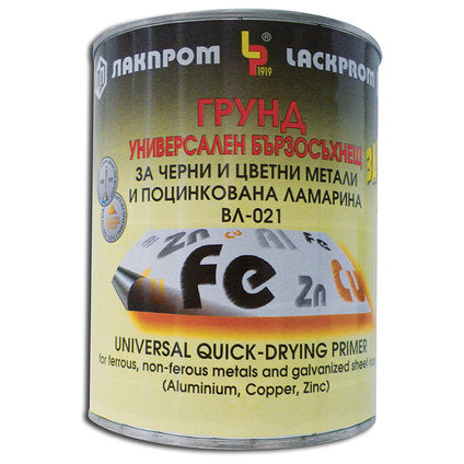 UNIVERSAL QUICK-DRYING PRIMER FOR BLACK AND NON-FERROUS METALS LACKPROM VL-021