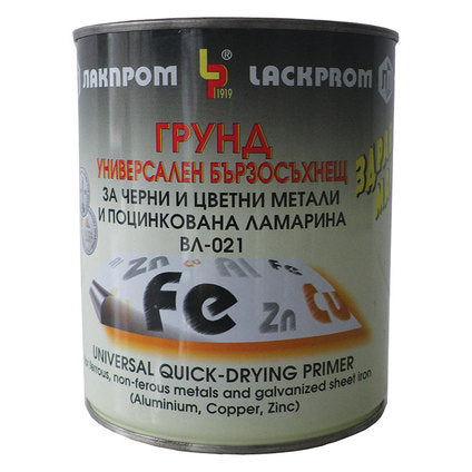 UNIVERSAL QUICK-DRYING PRIMER FOR BLACK AND NON-FERROUS METALS LACKPROM VL-021