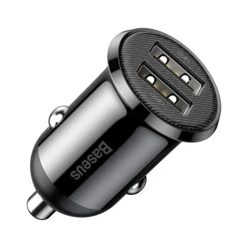 Ładowarka samochodowa Baseus Grain Pro 2x USB 4.8A (czarna) - Car charger<<<Основна<<<DunaXML&&&Car