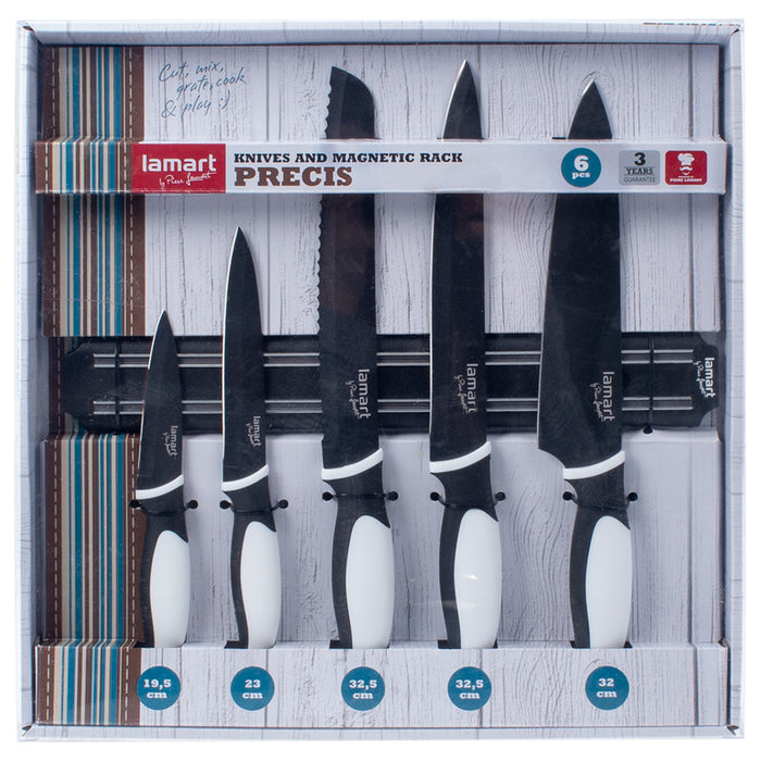 5 KNIFE SET WITH MAGNETIC HOLDER LT2157 LAMART