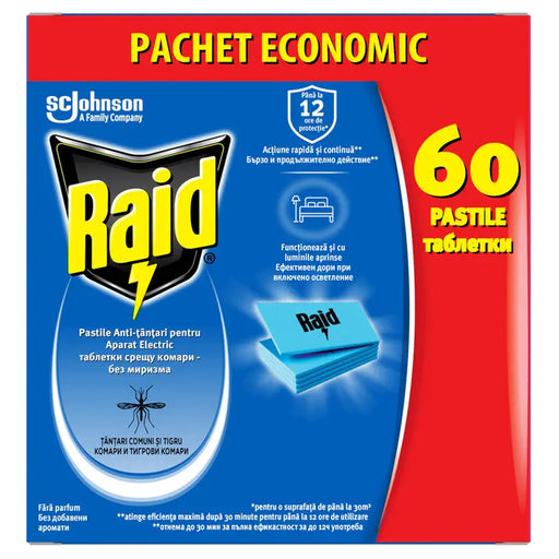 LAMINATED TABLETS DOUBLE 60 PCS RAID - Защита от насекоми<<<Защита от