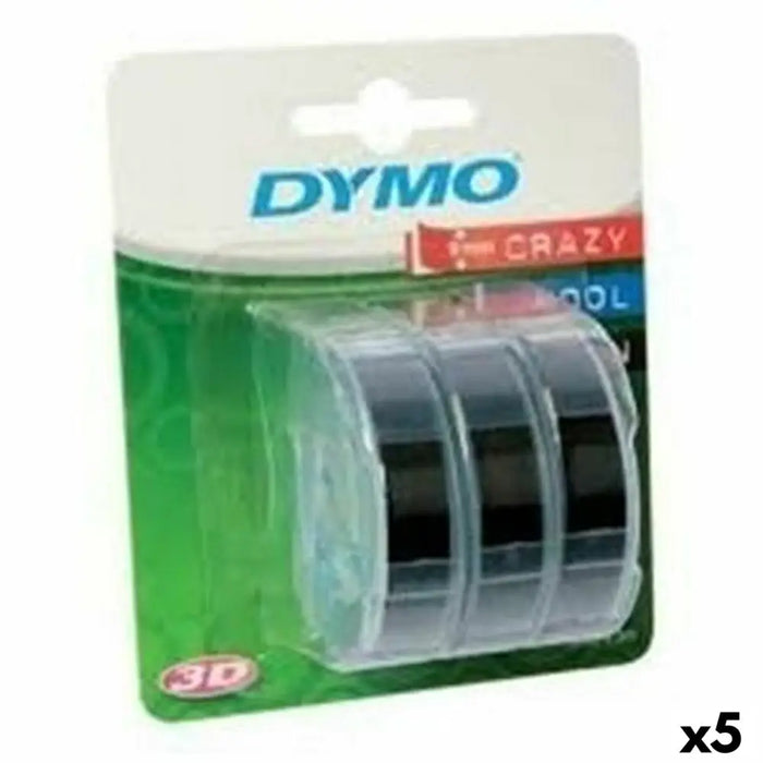 Laminated Tape for Labelling Machines Dymo 84773 9 mm x 3 m Black White (5 Units) - Електроника Периферни и резервни