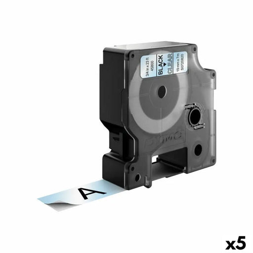 Laminated Tape for Labelling Machines Dymo D1 45800 LabelManager™ Black Transparent (5 Units) - Електроника Периферни и