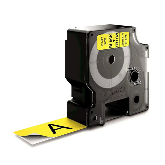 Laminated Tape for Labelling Machines Dymo D1 53718 24 mm LabelManager™ Black Yellow (5 Units) - Електроника Периферни