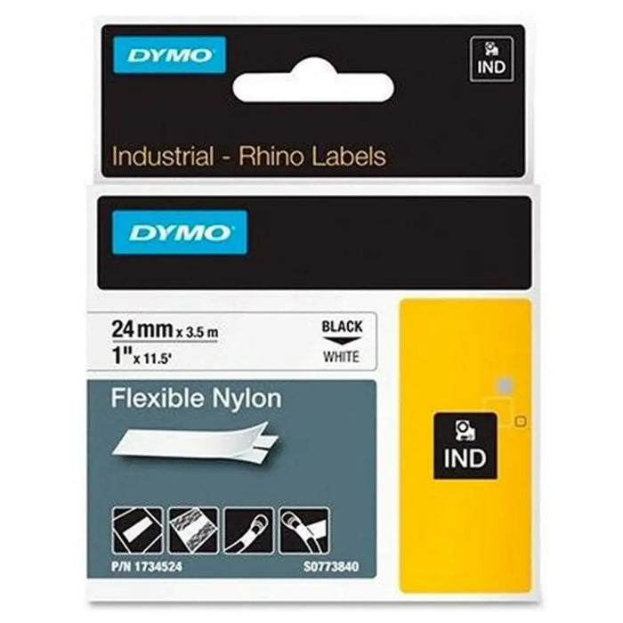 Laminated Tape for Labelling Machines Dymo Rhino Black White (5 Units) - Електроника Периферни и резервни