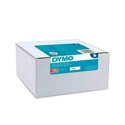 Laminated Tape for Labelling Machines Dymo White Black Self-adhesives 10 Pieces (12 Units) - Електроника Периферни и