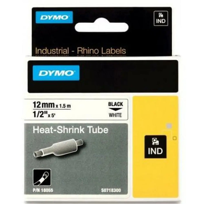 Laminated Tape for Labelling Machines Rhino Dymo ID1-12 White Black 12 x 1,5 mm (5 Units) - Електроника Периферни и
