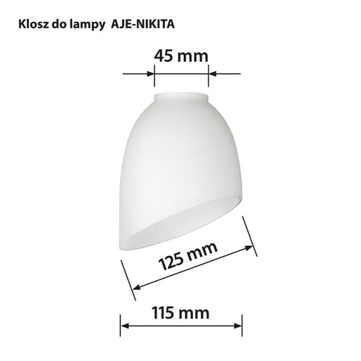 Lamp Shade Activejet BENITA White Glass 26 x 12 x 12,5 cm - Лампи<<<Декорация и Осветление<<<Дом