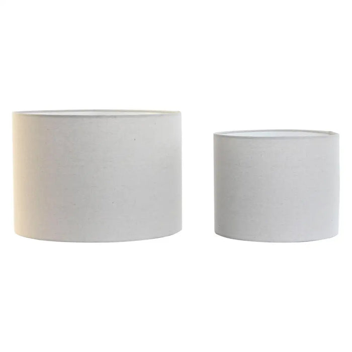 Lamp Shade Home ESPRIT Beige Linen Metal 40 x 40 x 28 cm (2 Units) - Декорация и Осветление<<<Дом
