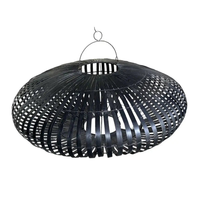 Lamp Shade Home ESPRIT Black Bamboo 80 x 80 x 30 cm - Декорация и Осветление<<<Дом Градина<<<BigBuy&&&Лампи<<<Декорация