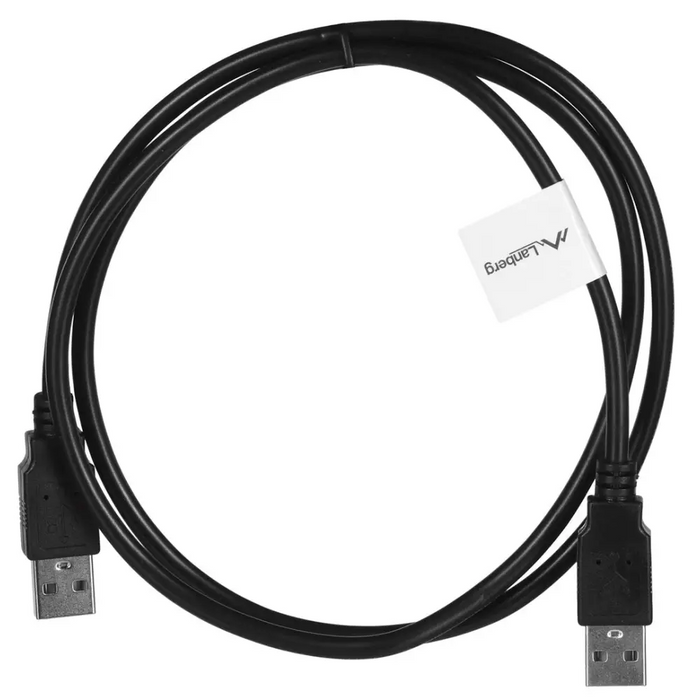 Lanberg CA-USBA-20CU-0010-BK USB cable 1m 2.0 USB A Black - USB cablesKBA-USB<<<Cables and adaptersKBA<<<ActionPL