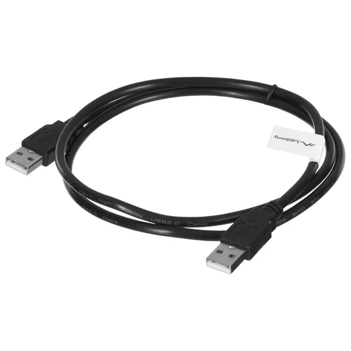 Lanberg CA-USBA-20CU-0010-BK USB cable 1m 2.0 USB A Black - USB cablesKBA-USB<<<Cables and adaptersKBA<<<ActionPL