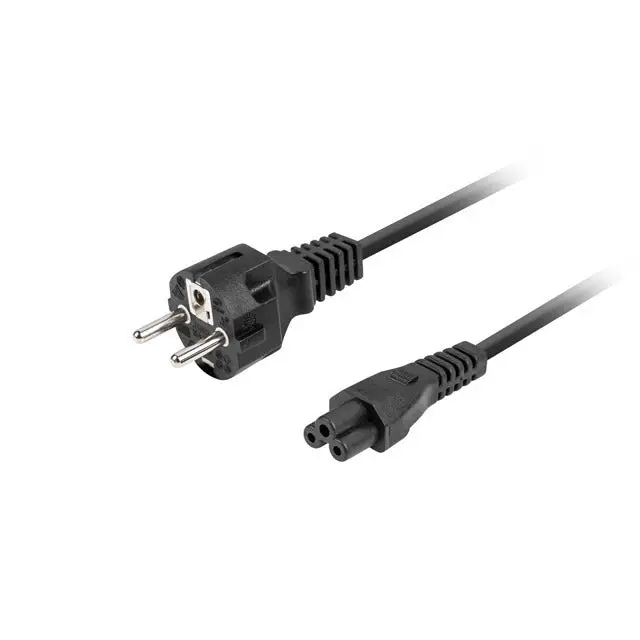 Lanberg CEE 7/7 (MICKEY) -> IEC 320 C5 power cord 1.8m VDE Straight black - Захранващи<<<LANBERG