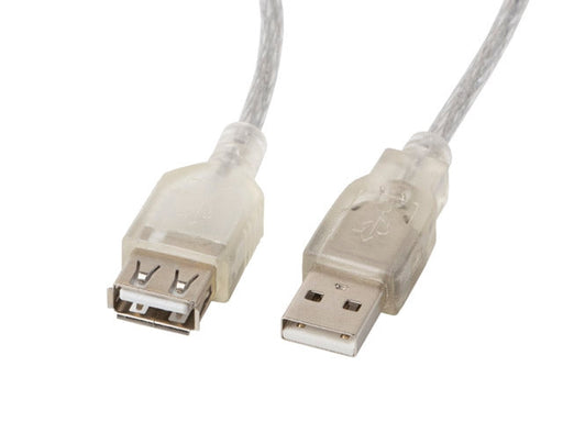 Lanberg extension cable USB 2.0 AM-AF 1.8m transparent ferrite - USB<<<LANBERG кабели<<<LANBERG<<<PolyComp&&&USB