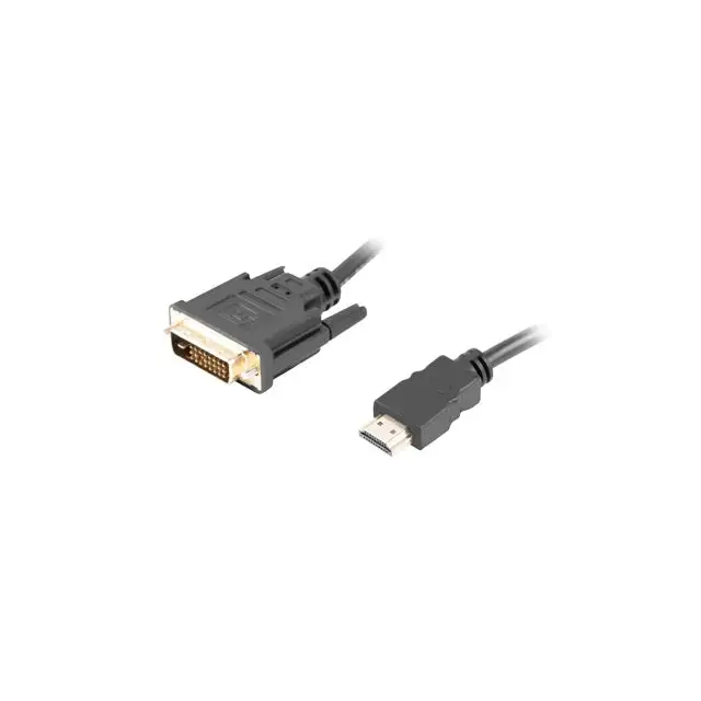Lanberg HDMI (M) -> DVI-D (M) (24 + 1) cable 3m dual link with gold-plated 4K connectors black - Видео<<<LANBERG