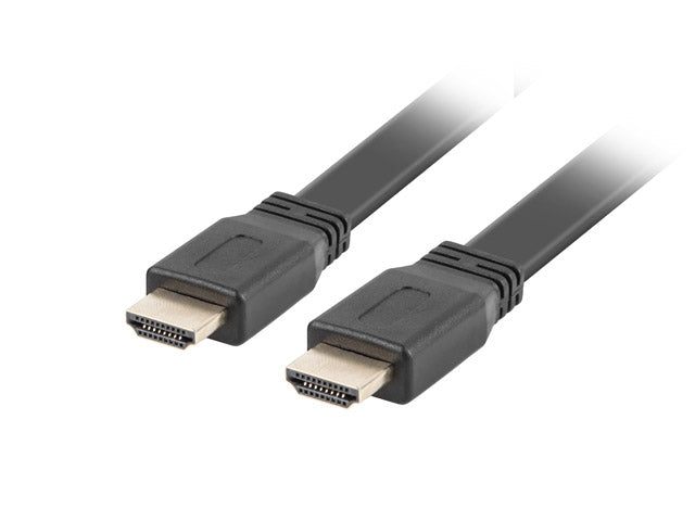 Lanberg HDMI M/M V2.0 cable 1m 4K flat black - Видео<<<LANBERG кабели<<<LANBERG<<<PolyComp&&&HDMI
