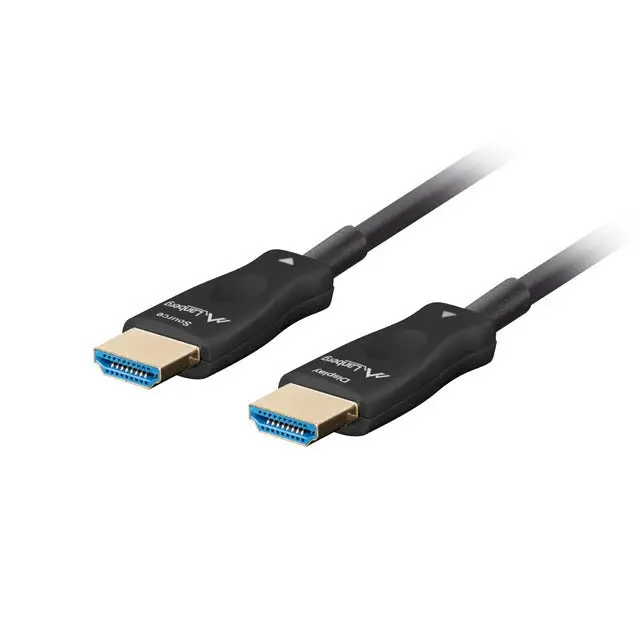 Lanberg HDMI M/M V2.1 cable 30m Optical Black AOK - Видео<<<LANBERG кабели<<<LANBERG<<<PolyComp&&&Компютър Кабели и