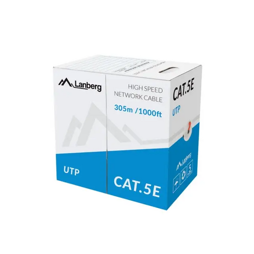 Lanberg Lan Cable UTP Cat.5e 305m Solid CCA Red - Мрежови кабели<<<LANBERG мрежово и