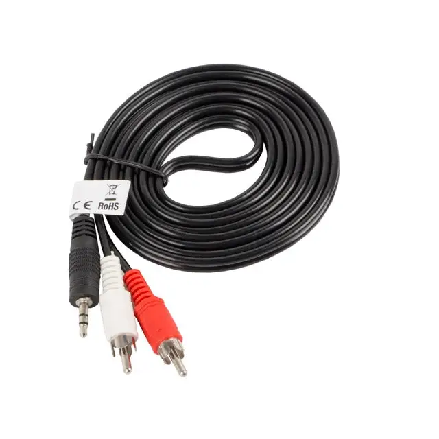 Lanberg mini jack 3.5mm (M) 3 pin -> 2X RCA (chinch) (M) cable 2m - Аудио<<<LANBERG
