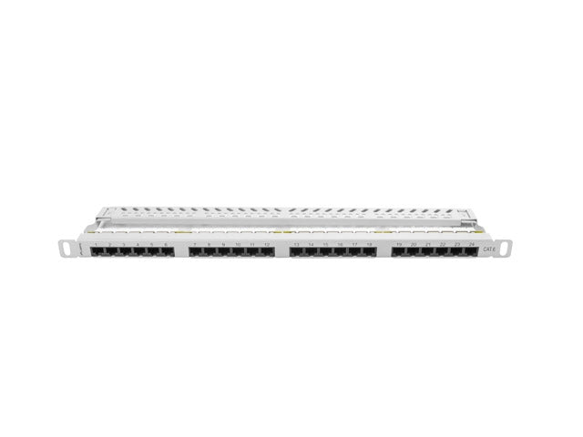 Lanberg patch panel 24 port 0.5U CAT.6 grey - Пач панели<<<LANBERG сървърни шкафове и