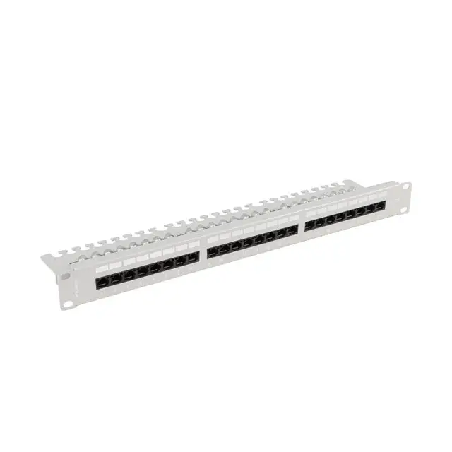 Lanberg patch panel 24 port 1U 19’’ CAT.5e utp with cable organizer grey - Пач панели<<<LANBERG сървърни шкафове и