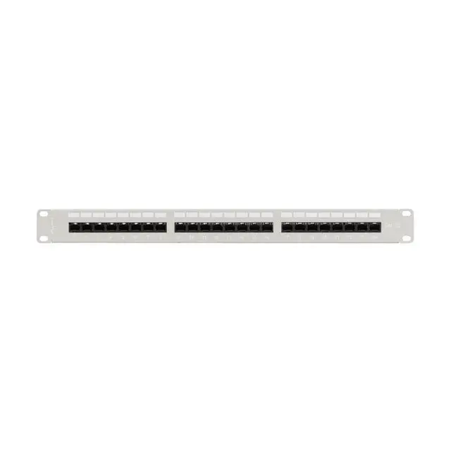 Lanberg patch panel 24 port 1U 19’’ CAT.5e utp with cable organizer grey - Пач панели<<<LANBERG сървърни шкафове и