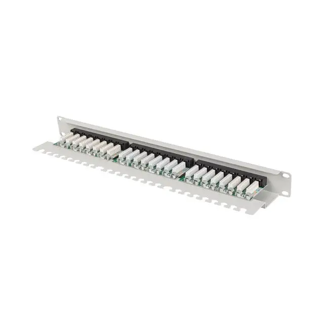 Lanberg patch panel 24 port 1U 19’’ CAT.5e utp with cable organizer grey - Пач панели<<<LANBERG сървърни шкафове и