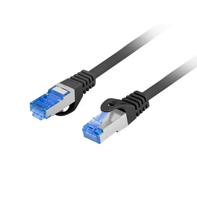 Lanberg patchcord CAT.6a s/ftp lszh cca 15m black fluke passed - Пач<<<LANBERG кабели<<<LANBERG<<<PolyComp&&&Компютър
