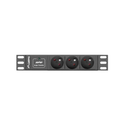 Lanberg power distribution unit (PDU) 10’’1U 16A 3X 230V PL 2M black - Захранващи панели<<<LANBERG сървърни шкафове и