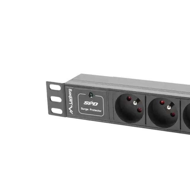 Lanberg power distribution unit (PDU) 10’’1U 16A 3X 230V PL 2M black - Захранващи панели<<<LANBERG сървърни шкафове и