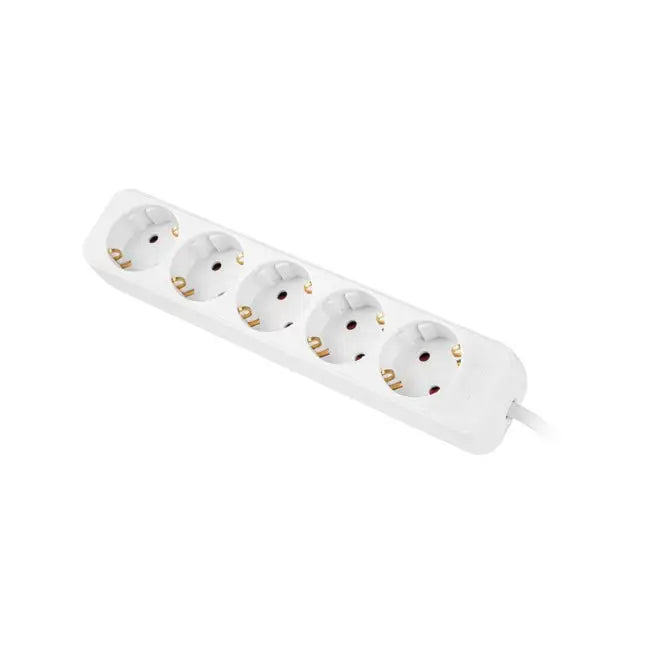 Lanberg power strip 1.5m 5 sockets french quality-grade copper cable white - Разклонители<<<LANBERG сървърни шкафове и