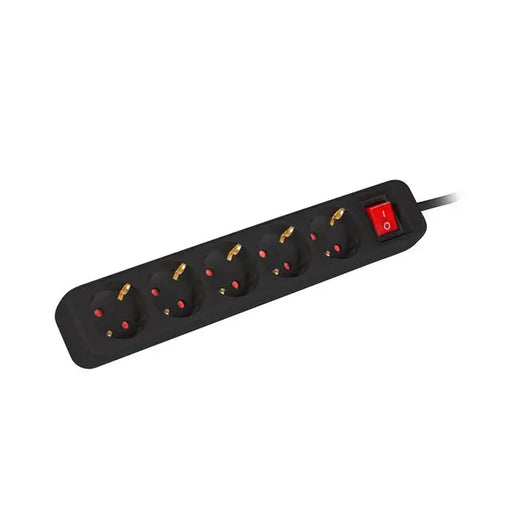 Lanberg power strip 1.5m 5 sockets french with circuit breaker quality-grade copper cable black