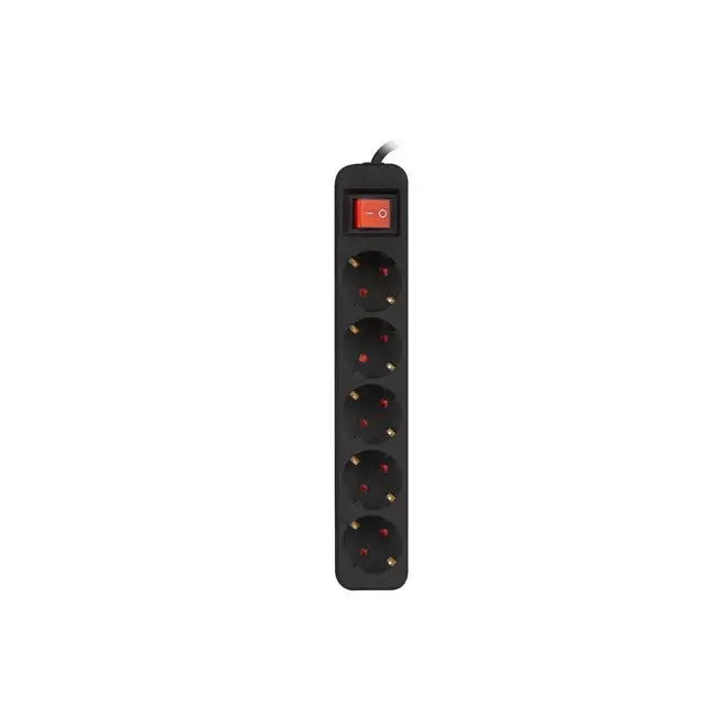 Lanberg power strip 1.5m 5 sockets french with circuit breaker quality-grade copper cable black