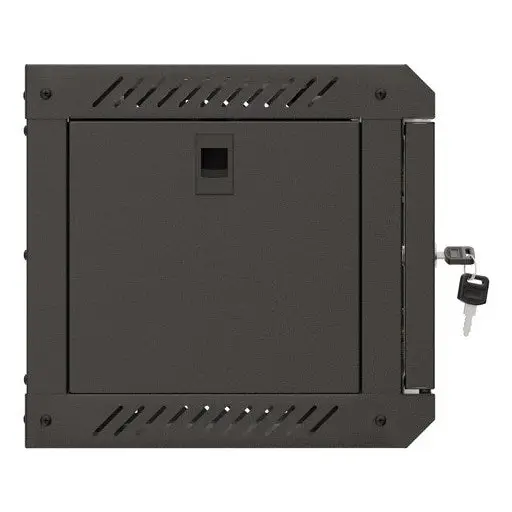 Lanberg rack cabinet 10’’ wall-mount 4U/300x300 (flat pack) with glass door black - Hanging cabinets 10’’/