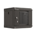 Lanberg rack cabinet 10’’ wall-mount 4U/300x300 (flat pack) with glass door black - Hanging cabinets 10’’/