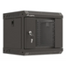 Lanberg rack cabinet 10’’ wall-mount 4U/300x300 (flat pack) with glass door black - Hanging cabinets 10’’/