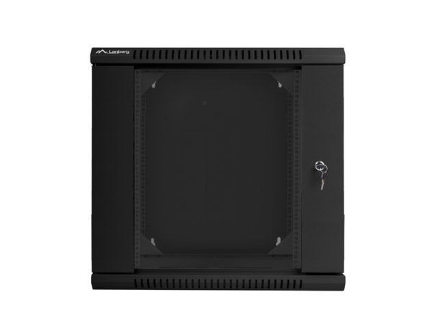 Lanberg rack cabinet 19’’ double-section wall-mount 12U / 600x600 for self-assembly (flat pack) black - Сървърни и