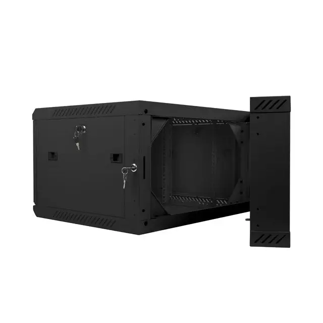 Lanberg rack cabinet 19’’ double-section wall-mount 6U / 600x600 for self-assembly (flat pack) black - Сървърни и