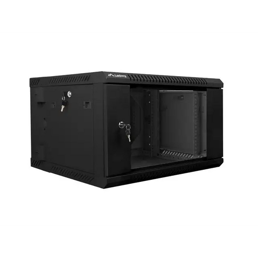 Lanberg rack cabinet 19’’ double-section wall-mount 6U / 600x600 for self-assembly (flat pack) black - Сървърни и